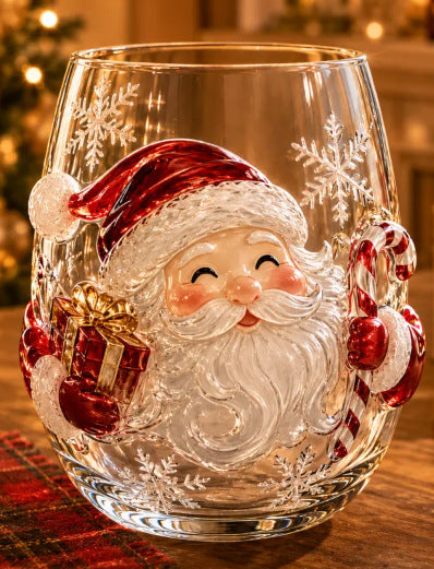 Christmas Glass Art Cups