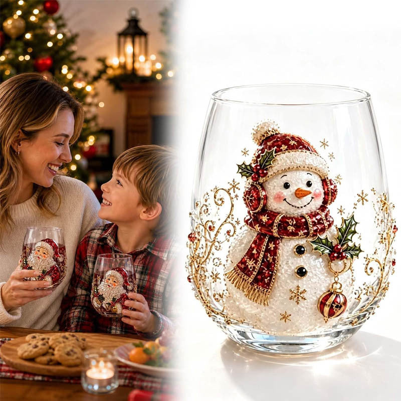 Christmas Glass Art Cups