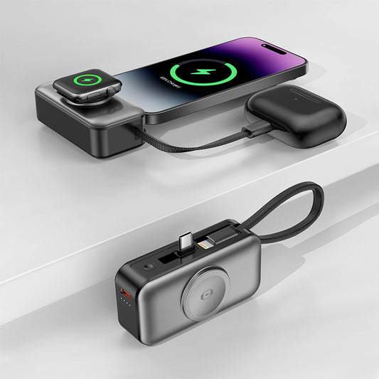 3-in-1 Portable Magnetic Wireless Charger