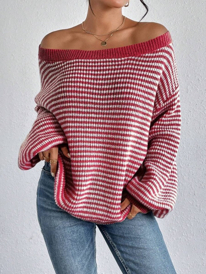 Women's Off Shoulder Knit Sweater