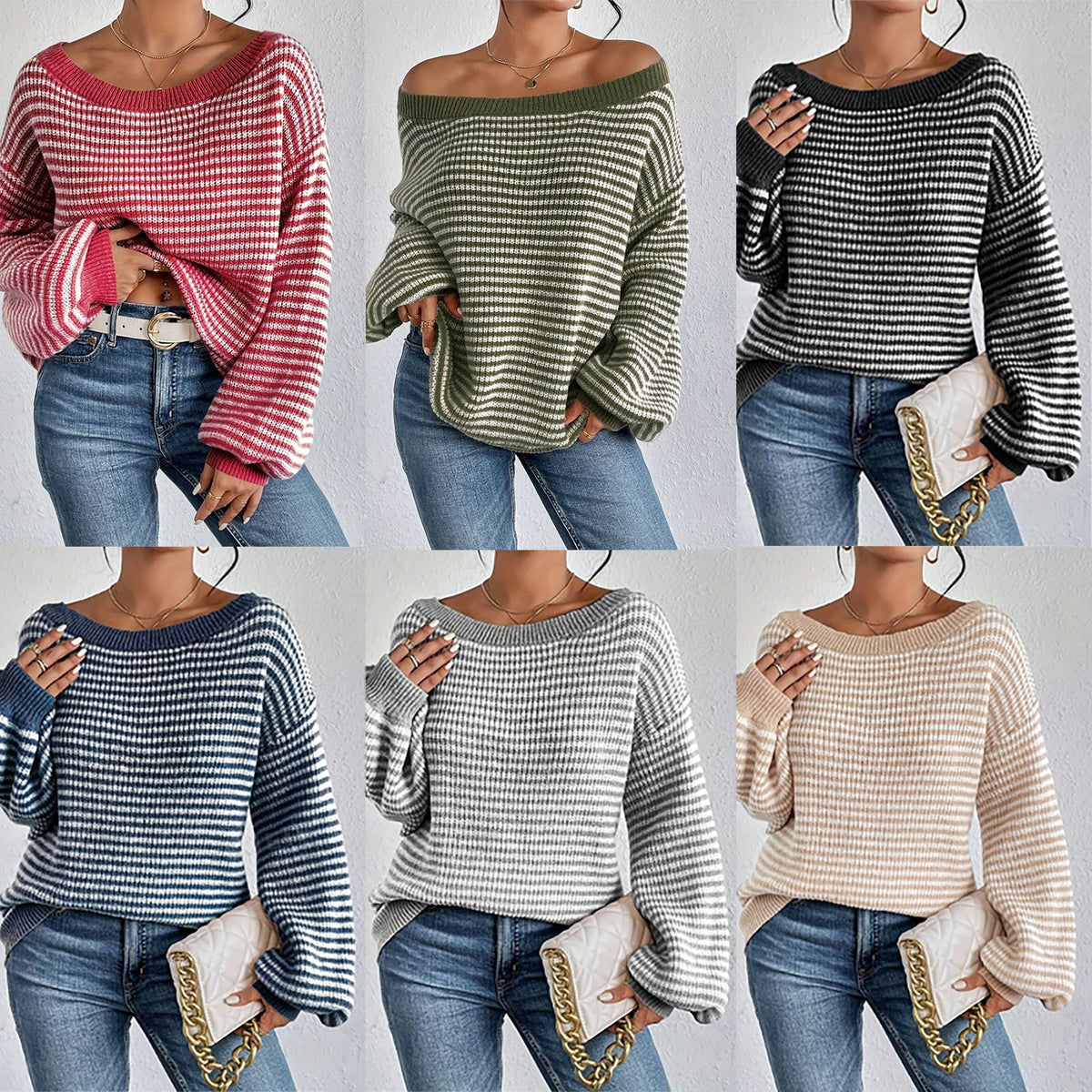 Women's Off Shoulder Knit Sweater