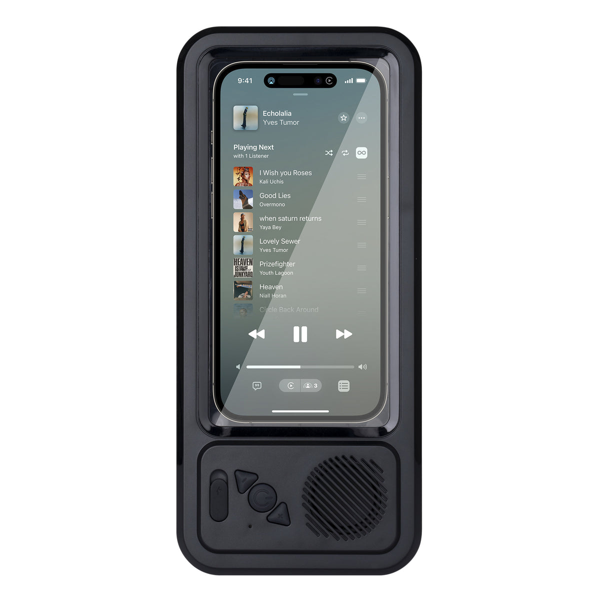 Portable Waterproof Bluetooth Speaker with Phone Holder