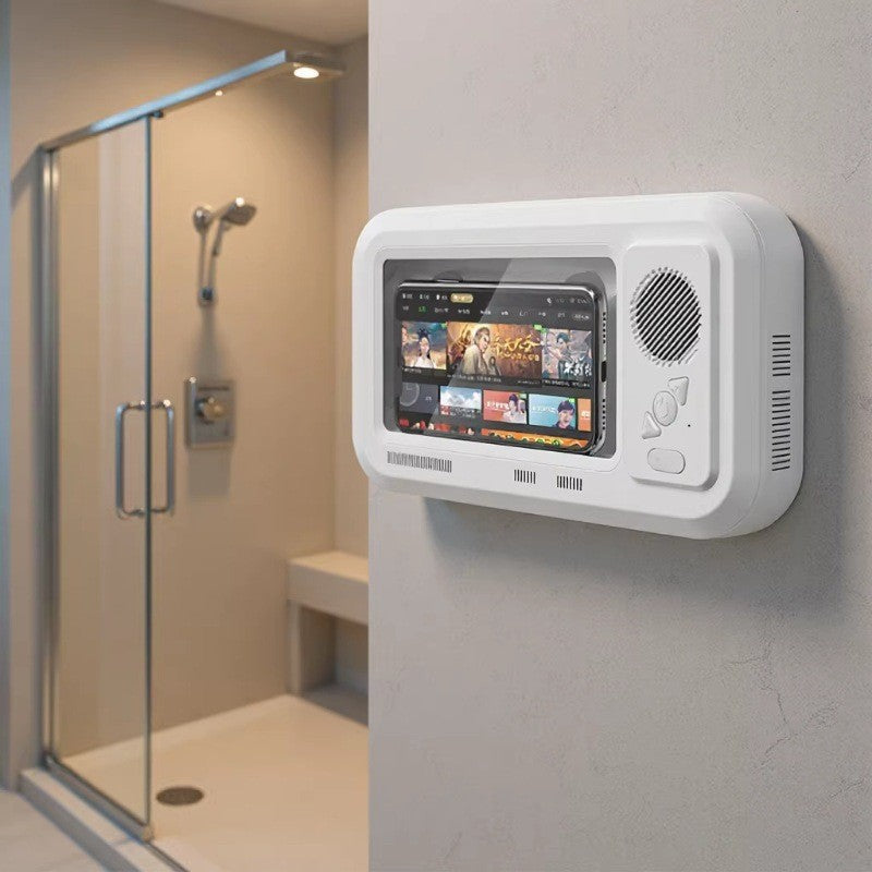 Portable Waterproof Bluetooth Speaker with Phone Holder