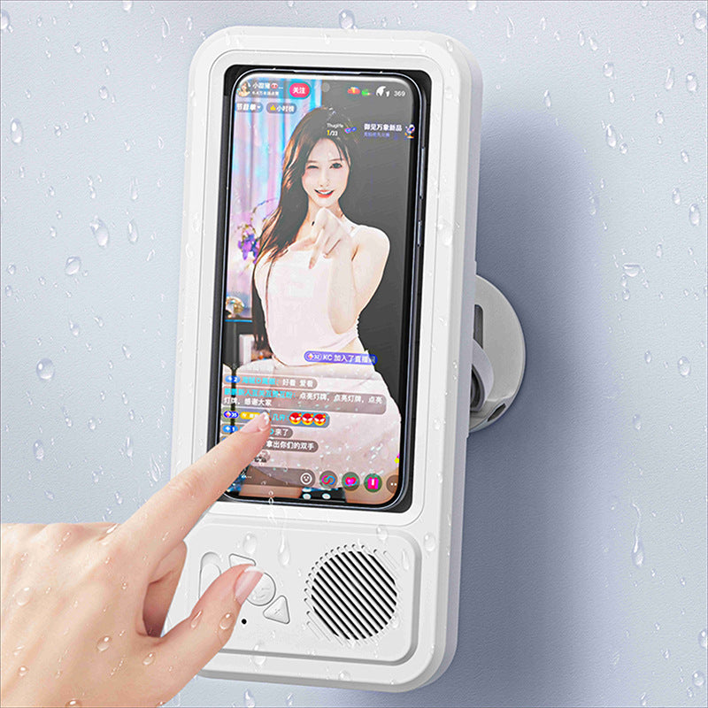 Portable Waterproof Bluetooth Speaker with Phone Holder